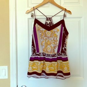 New York and Company Peplum Paisley Cami